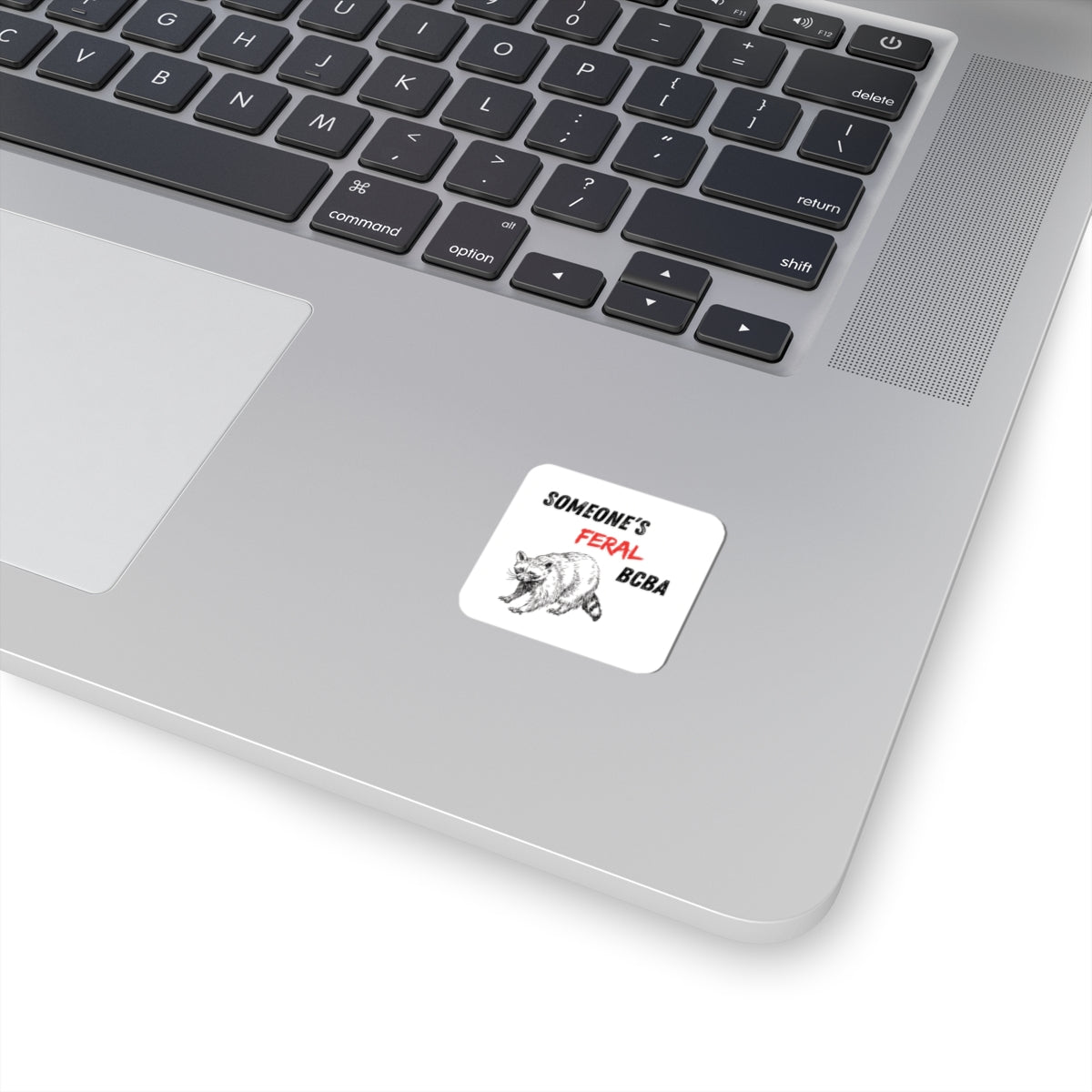 Someone's Feral BCBA Sticker - Cute Raccoon Kiss-Cut Decal for Behavior Analysts